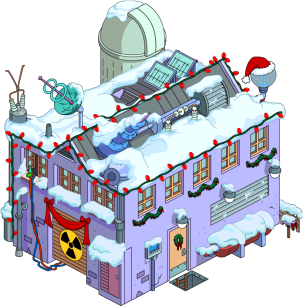Simpsons Tapped Out Xmas Houses Clipart (606x614), Png Download
