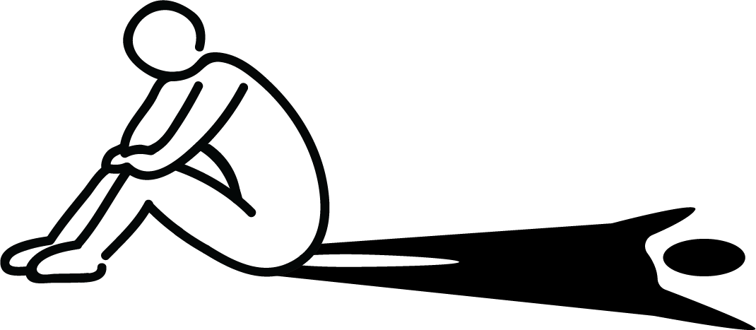 Thinking Others Have More Friends Than You - Line Art Clipart (1070x467), Png Download