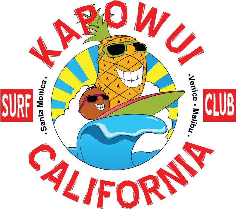 Surf Lessons Los Angeles - Kapowui Logo Clipart (864x720), Png Download