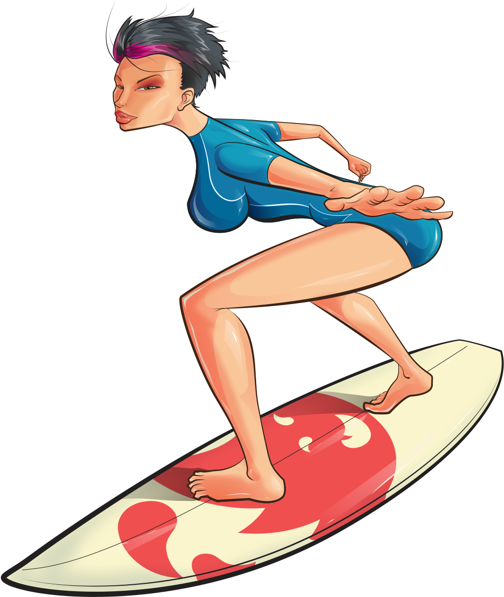 Surfing - Surfer Png Clipart (1095x1258), Png Download