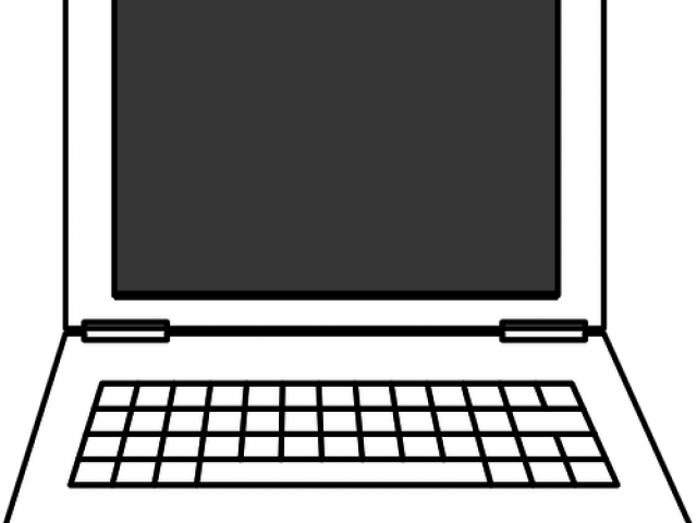 Laptop Clipart Black And White - Black And White Laptop Clipart - Png Download (640x480), Png Download