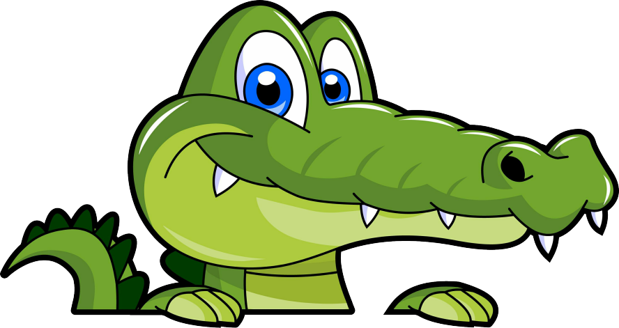 Alligator Cartoon Clipart (888x471), Png Download