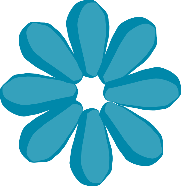 This Free Clip Arts Design Of Blue Flower No Stem - Png Download (582x599), Png Download