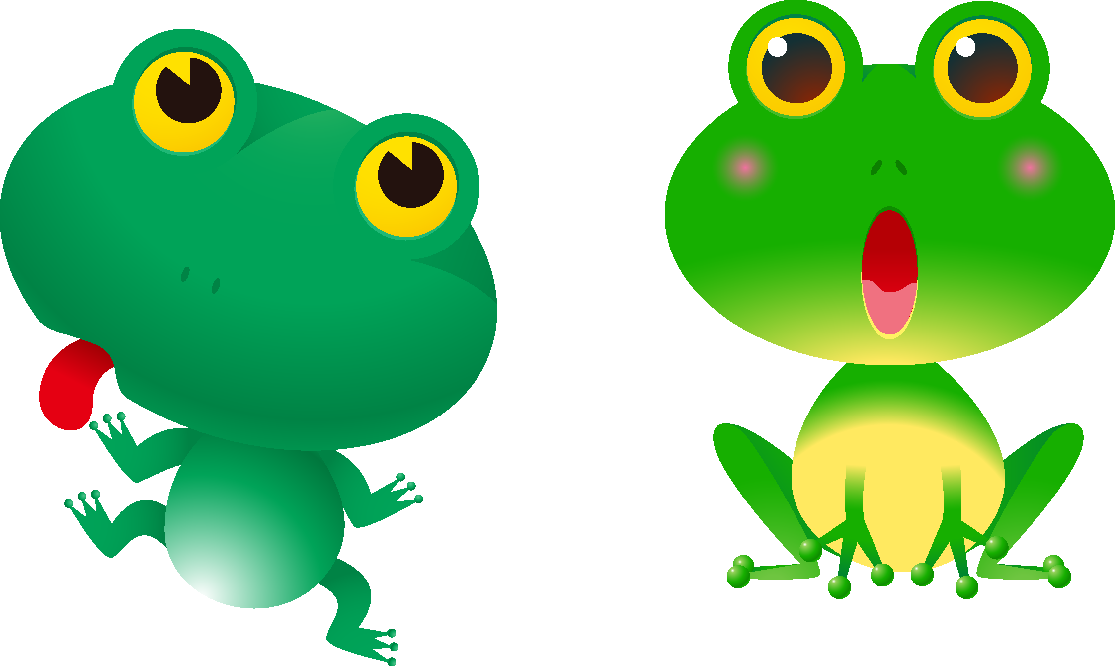 Red Eyed Tree Frog Clipart Colorful Frog - Red Eyed Tree Frogs Cartoons - Png Download (2244x1340), Png Download