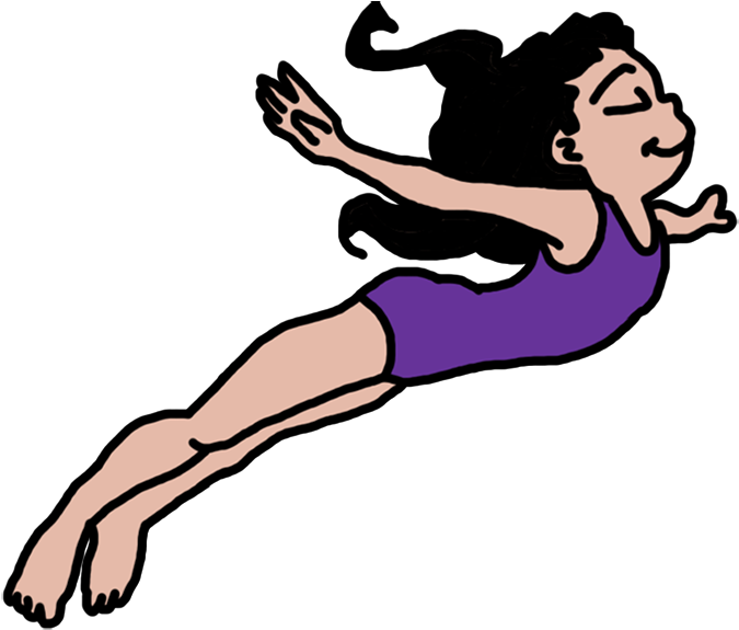 Personalized Swimming Christmas Ornament - Transparent Girl Swimming Cartoon Clipart (1000x1000), Png Download