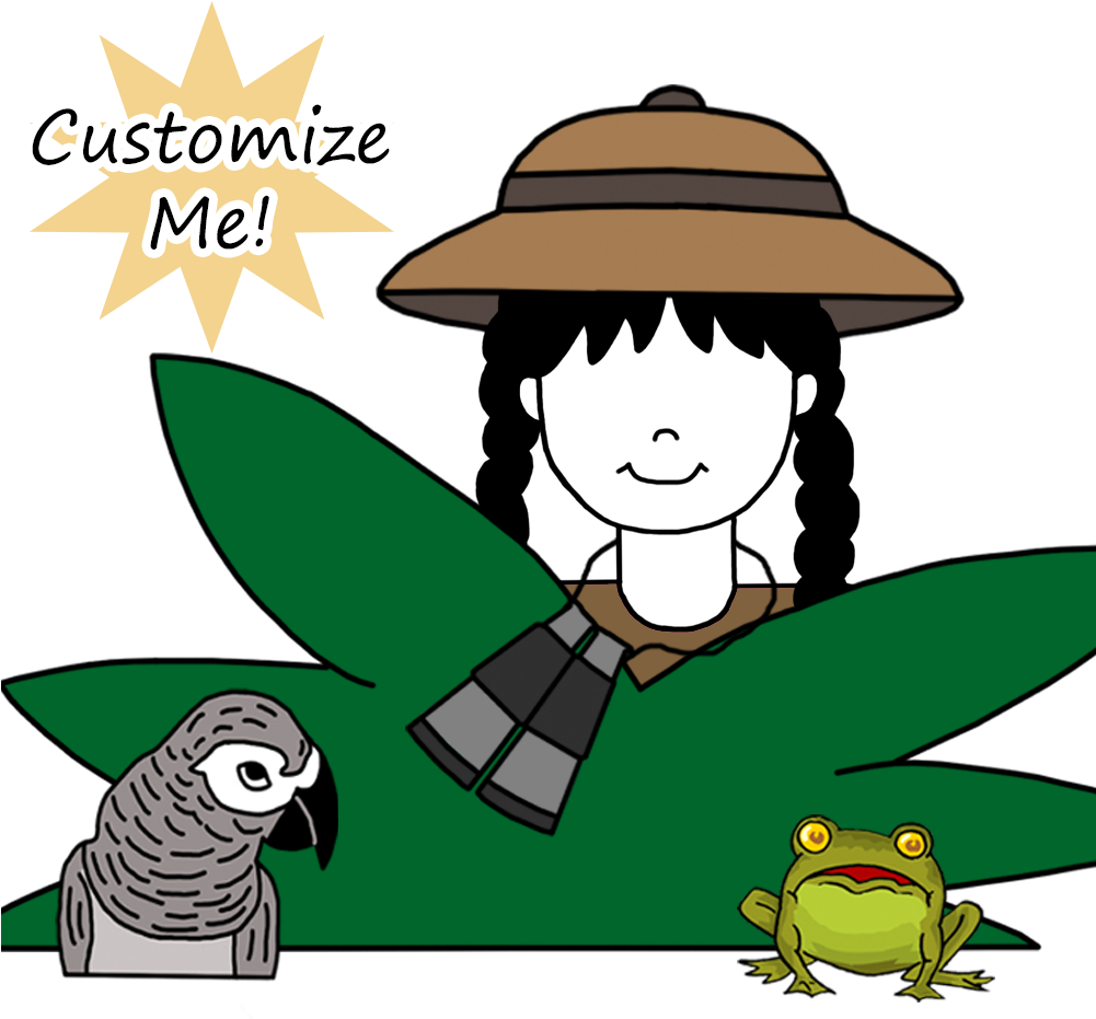 Jungle Or Safari Birthday Party Invitation - Cartoon Clipart (1000x1000), Png Download