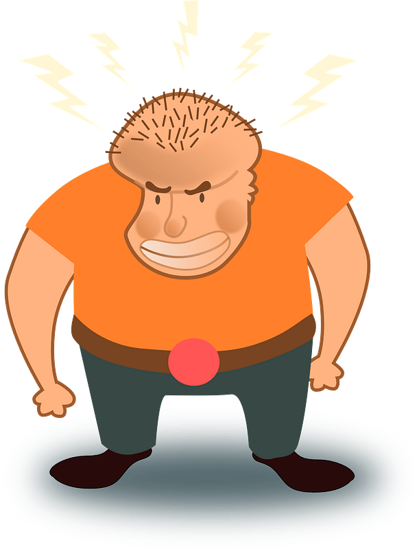 One Day We'll Meet This Guy And His Mates - Dibujo De Hombre Enojado Png Clipart (549x720), Png Download