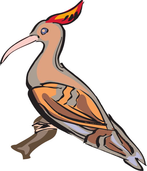Perched Hoopoe Png, Svg Clip Art For Web Transparent Png (516x599), Png Download