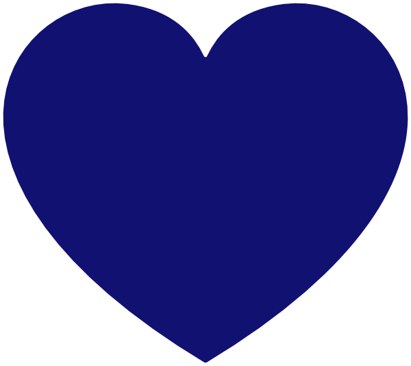 Blue Heart Clip Art - Blue Heart Png Transparent Png (600x534), Png Download
