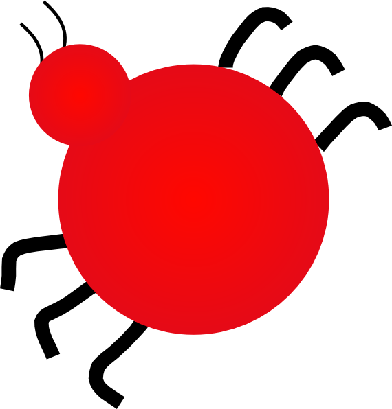 Insect Clipart Red Bug - Dibujo De Una Mariquita - Png Download (570x596), Png Download