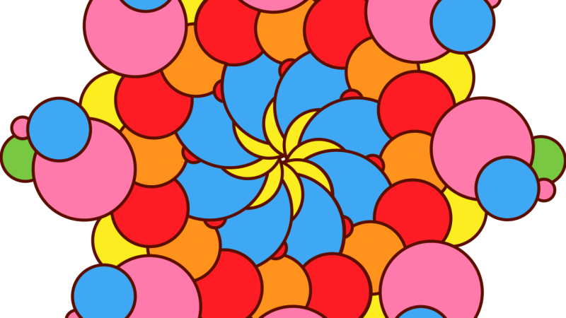 Bubbly Circular Design - Circle Clipart (800x450), Png Download