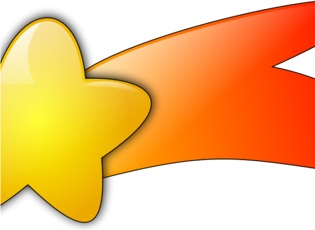 Shooting Star Clipart Ribbon - Star - Png Download (640x480), Png Download