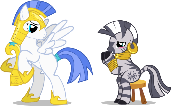 Artist Needed, Blank Flank, Blushing, Female, Male, - Mlp Zecora Cute Clipart (800x500), Png Download