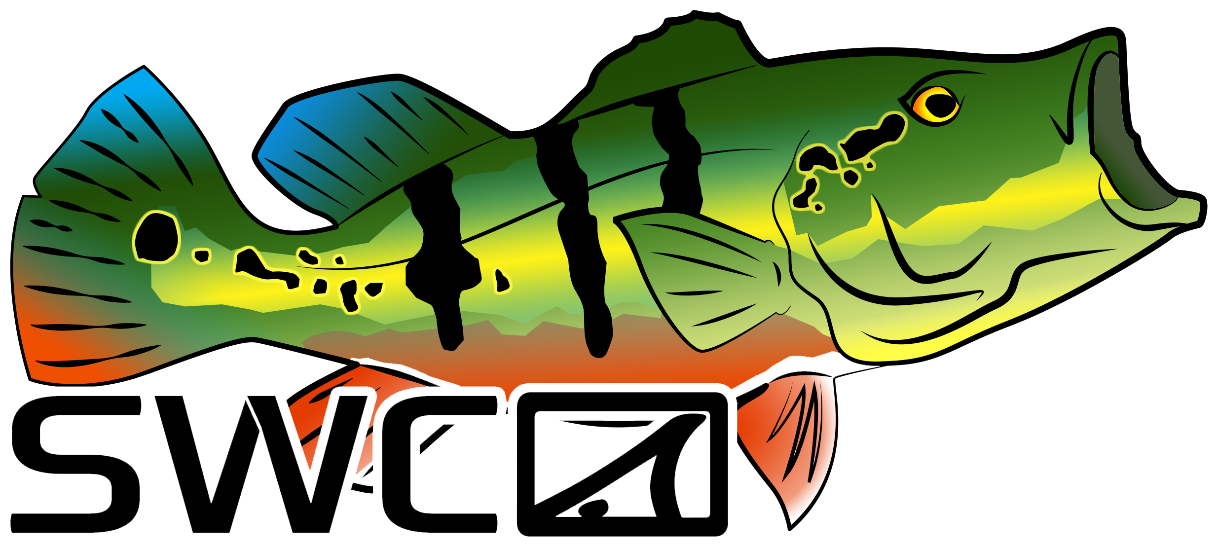 Mirror Peacock Decal - Cichla Clipart (3600x2400), Png Download