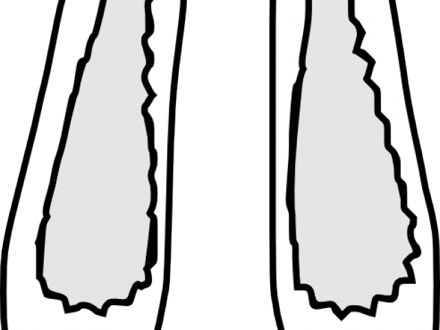Flat Shoes Clipart Bunny - Ballet Shoes Clipart Black And White - Png Download (640x480), Png Download