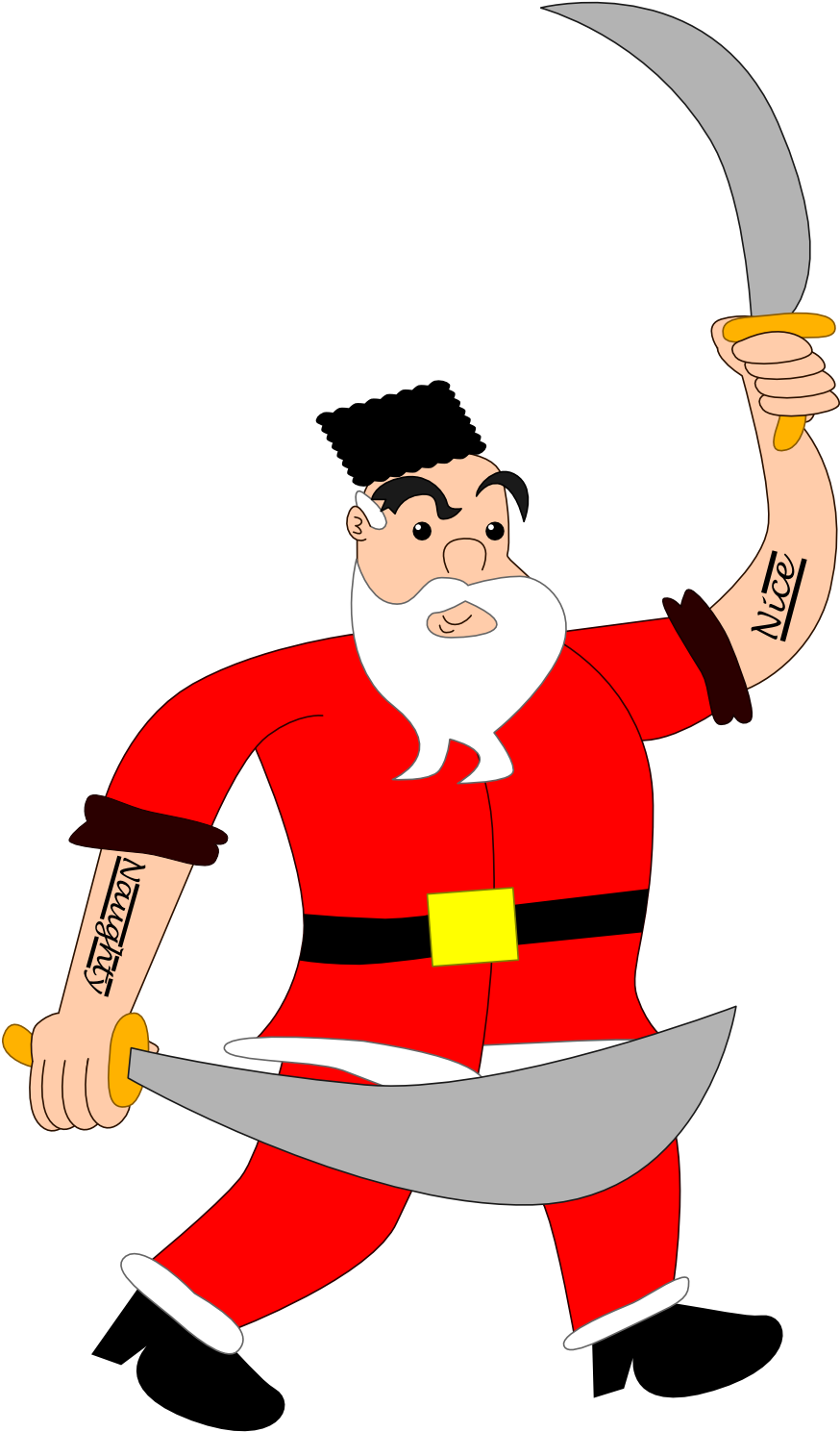 Ice Jeweler - Santa Claus Clipart (878x1500), Png Download