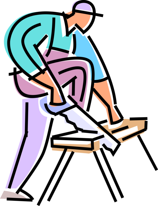 Vector Illustration Of Construction Worker Carpenter - Renovation Clipart (538x700), Png Download