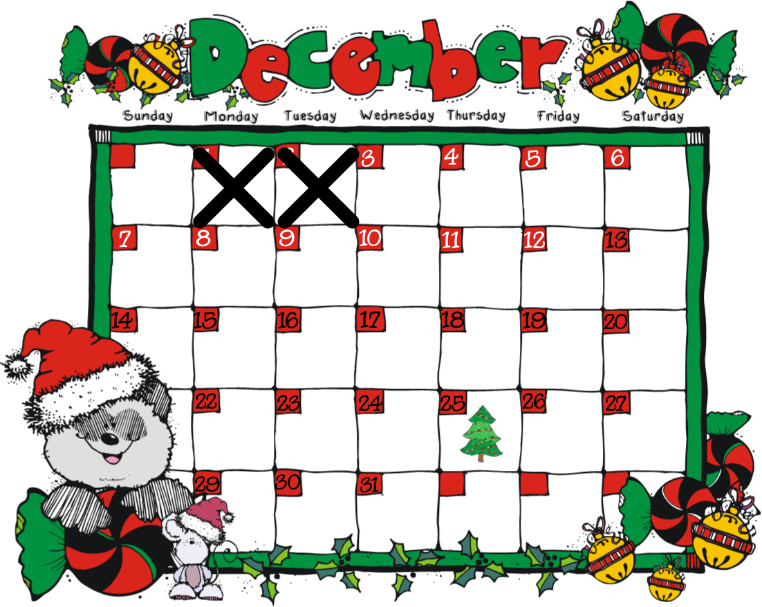 On The 3rd Day Of Christmas - April Calendar Clipart (1102x878), Png Download