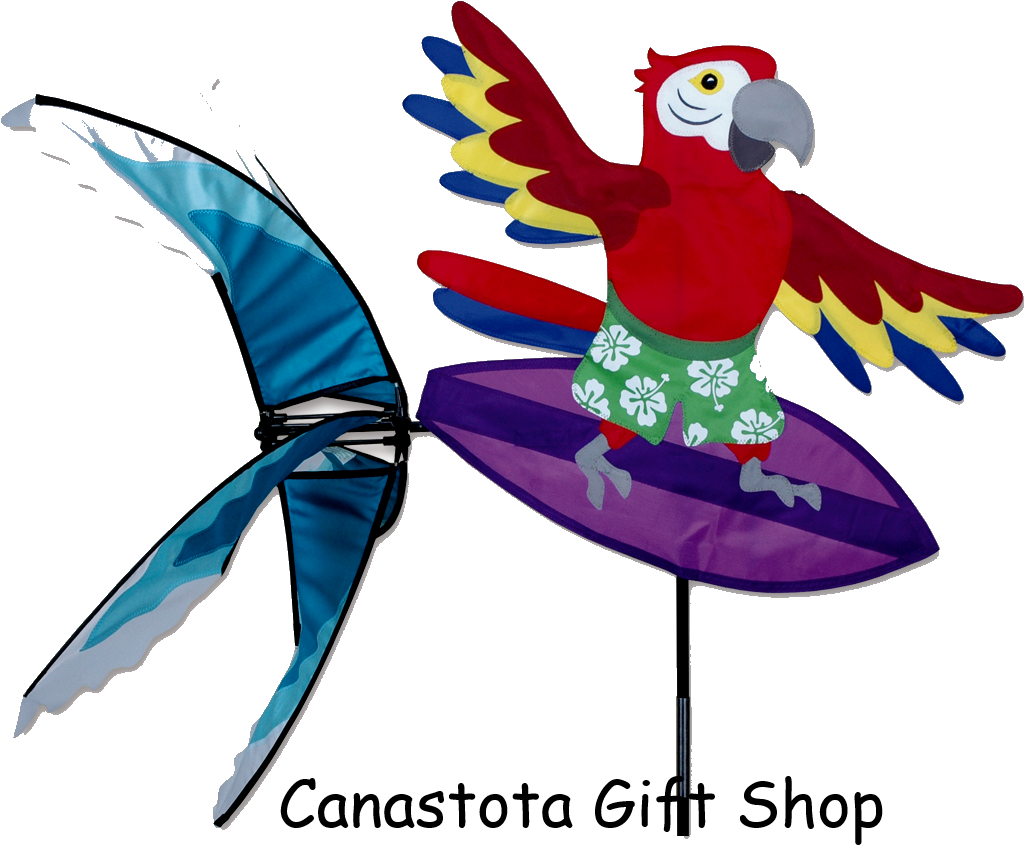 Premier Surfing Parrot Bird Spinner Clipart (1024x1024), Png Download