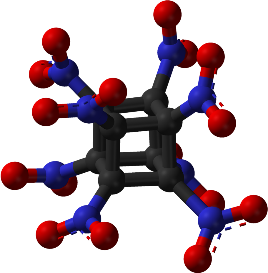 That's Quite A Bit Of Bond Energy In A Small Space - Octanitrocubane Clipart (590x599), Png Download