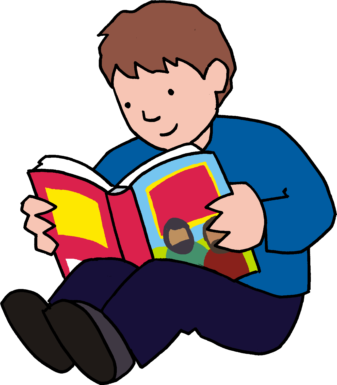 Boy Reading Bible - Bible Reading Boy Png Clipart (1326x1559), Png Download