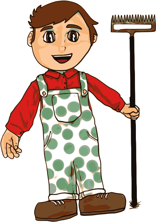 Free Farmer Boy - Transparent Cartoon Farmer Boy Clipart (535x800), Png Download