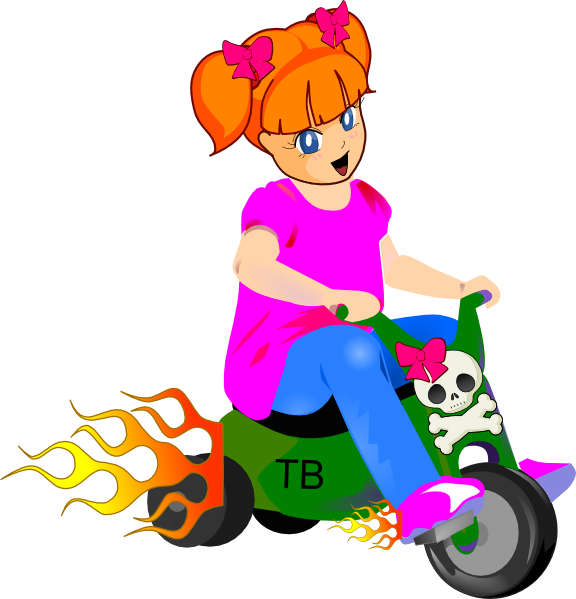 This Free Clip Arts Design Of Biker Girl - Png Download (576x599), Png Download