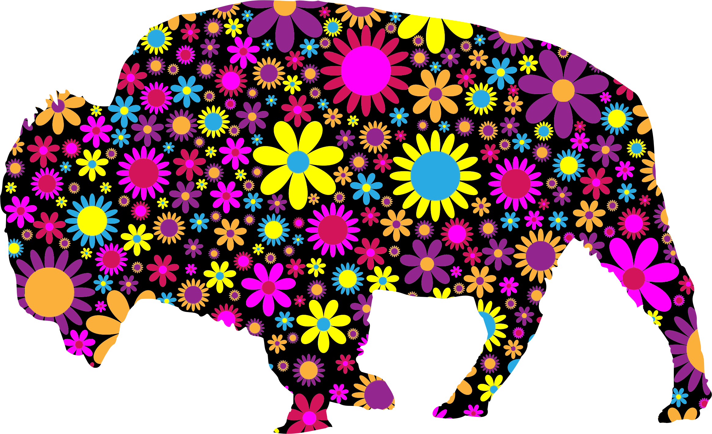 Big Image - Background Flowers Clipart (2330x1420), Png Download