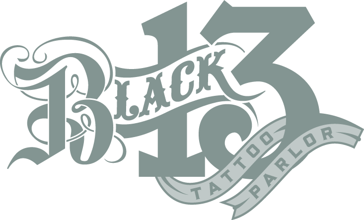 Black 13 Tattoo Parlor - Black Tattoo 13 Clipart (733x443), Png Download