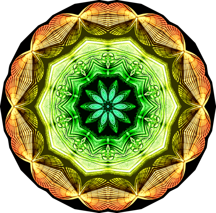 Symmetry Green Sphere - Fractal Art Clipart (760x750), Png Download