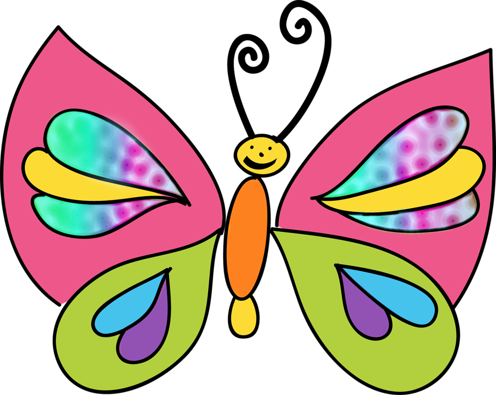 Фото, Автор Missis - Mariposas Caricatura Coloridas Png Clipart (1024x814), Png Download