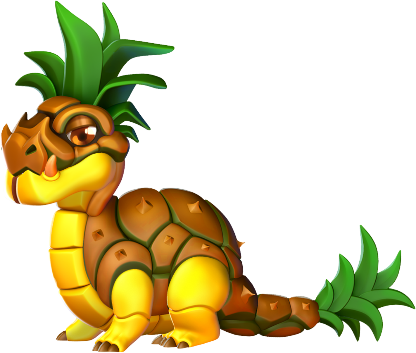 Pineapple Dragon - Pineapple As A Dragon Clipart (1423x1207), Png Download