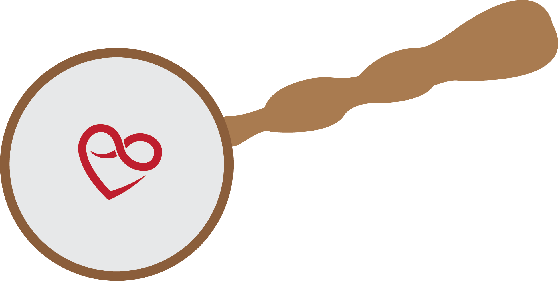 Magnifying Glass Over A Hart Shape - Magnifying Glass Clipart (1950x984), Png Download