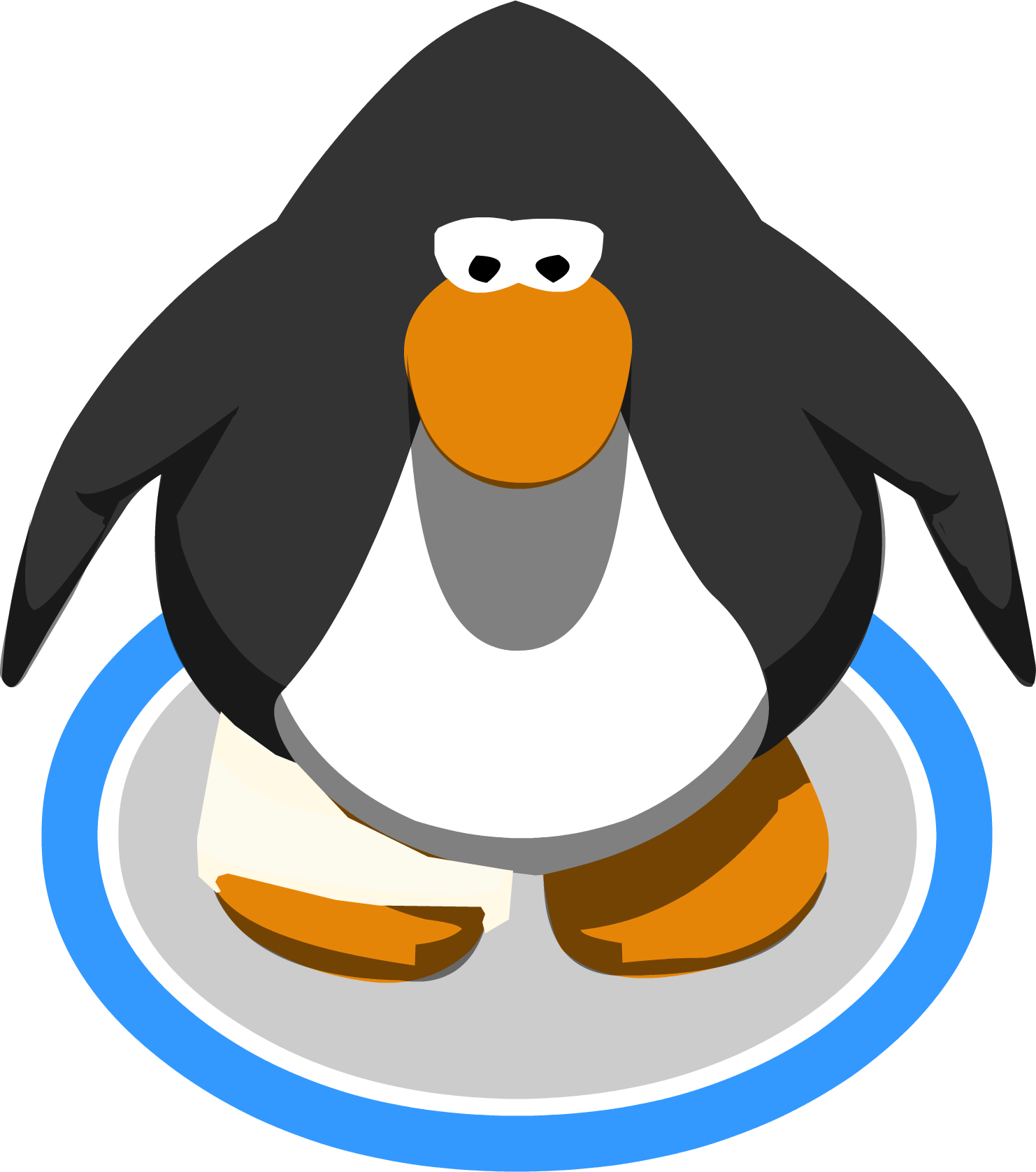 Break A Leg Cast In-game - Club Penguin Penguin Sprite Clipart (1482x1677), Png Download