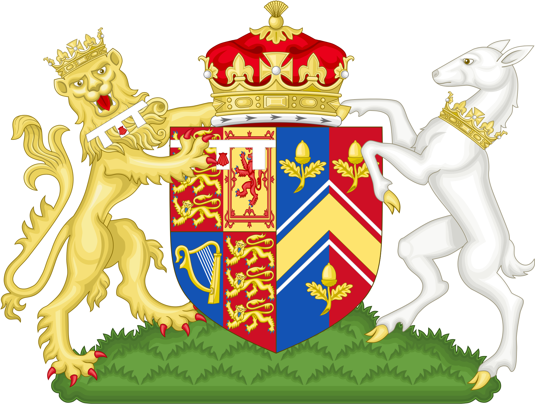 All The Royal Coat Of Arms Are Gorgeous, Especially - Coat Of Arms Kate Middleton Clipart (1600x1150), Png Download