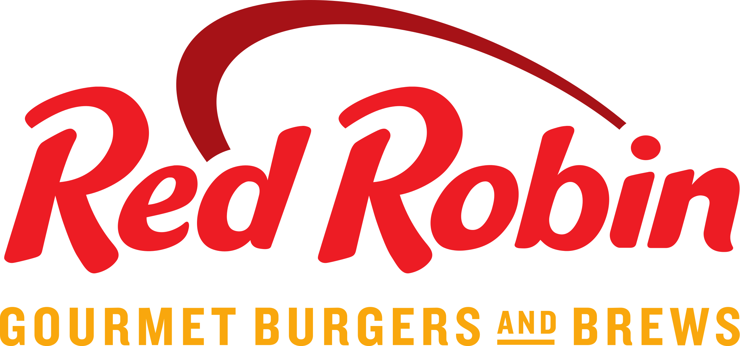 Red Robin Is Known For Its Burgers, Brews And, Of Course, - Red Robin Logo Clipart (1200x570), Png Download