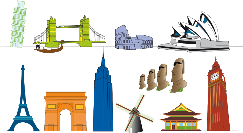 Monuments Of The World Clipart - Png Download (800x489), Png Download