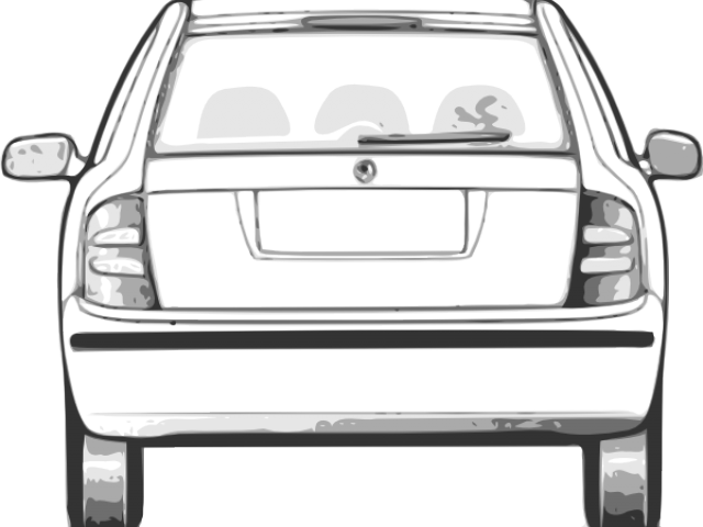 Rear Clipart Back Car - Private Hire Car Decal - Png Download (640x480), Png Download