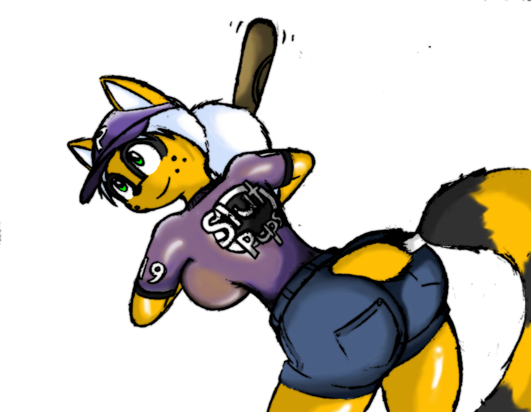 Pitcher's Gotta Big Butt~ - Cartoon Clipart (1080x839), Png Download