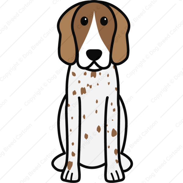 American English Coonhound Color Edition Dog Breed - English Pointer Cartoon Clipart (600x600), Png Download