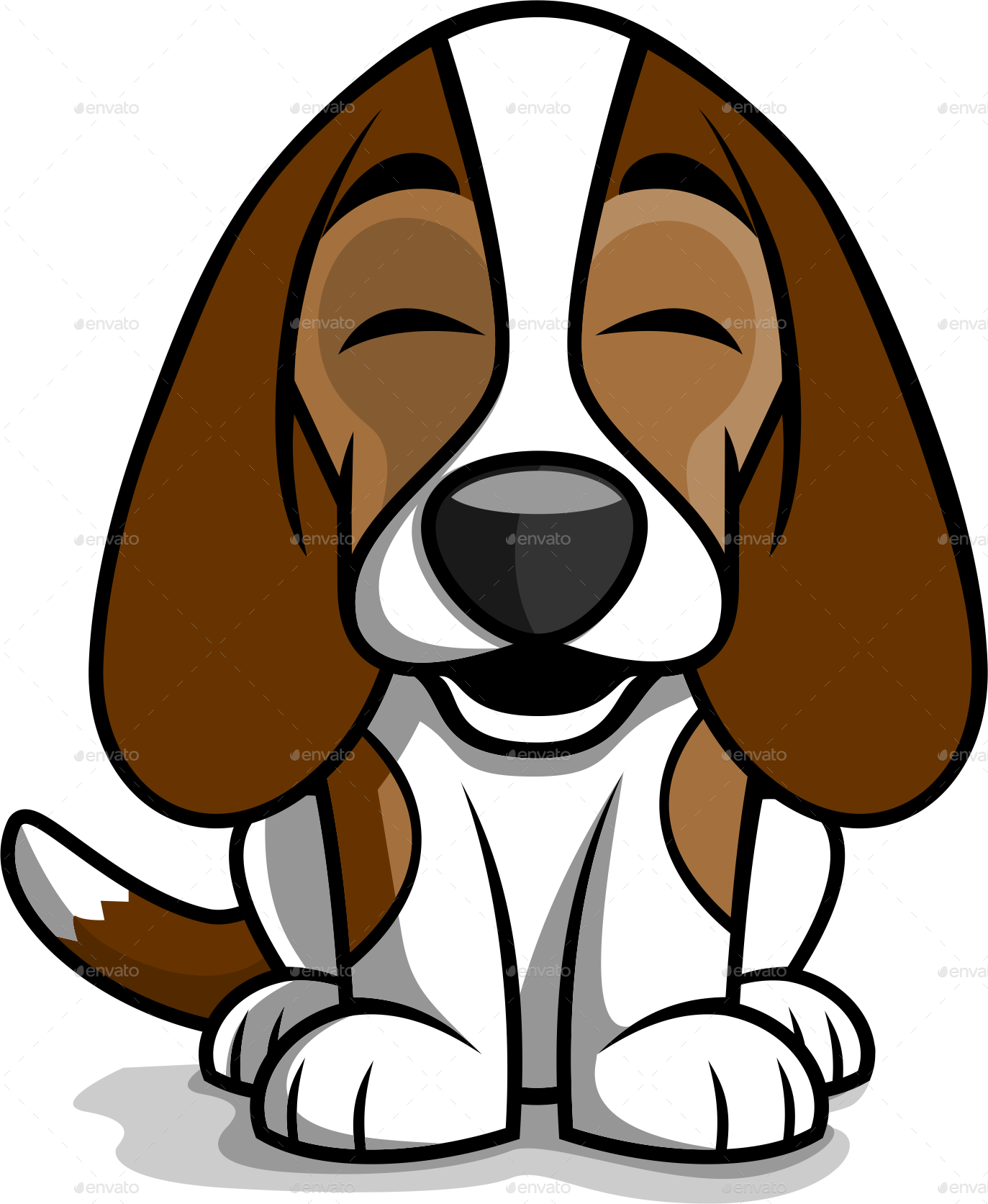 By Dzenhar Graphicriver Beaglepng - Pet Dog Drawing Png Clipart (1373x1673), Png Download