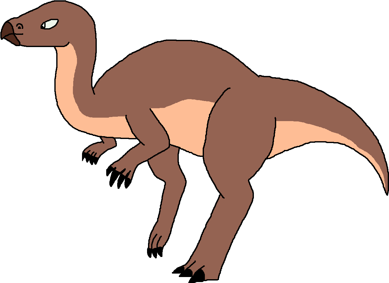 Late Jurassic, 156-145 Europe & North America - Cartoon Camptosaurus Clipart (1258x926), Png Download