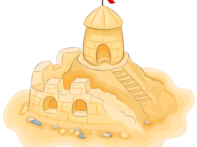 Sand Castle Clipart Sand House - Sand Castle Clipart Png Transparent Png (640x480), Png Download