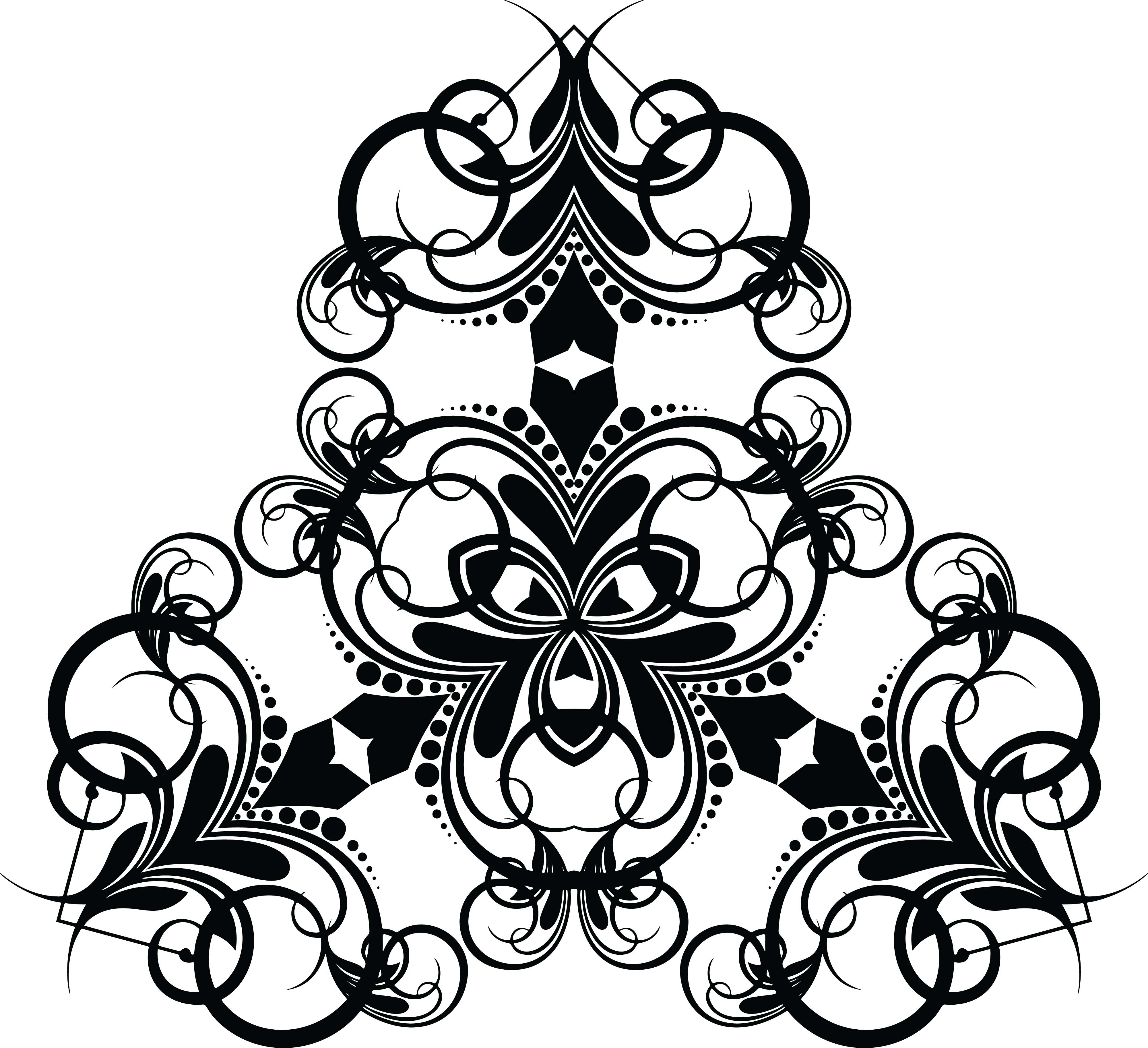 Abstract Flourish Design Clipart (2296x2094), Png Download