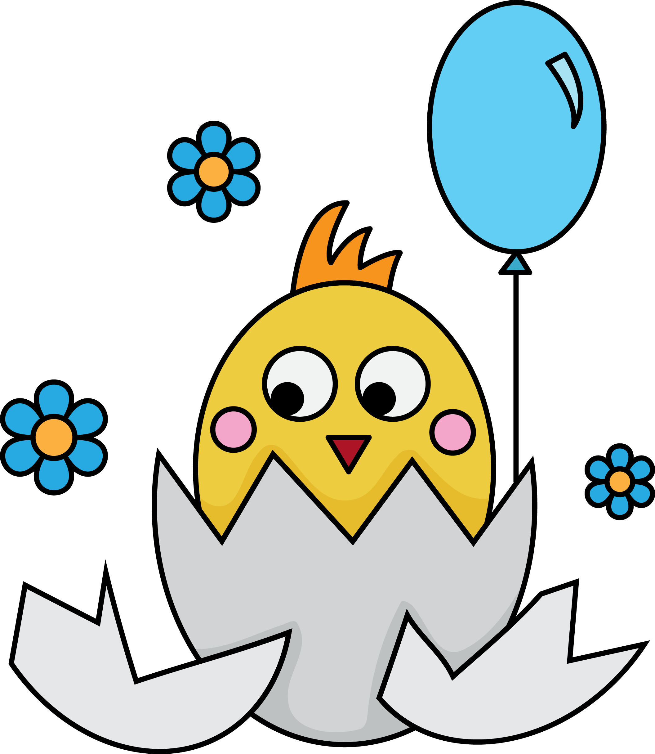 Chickencolor - Easter Clipart (2112x2430), Png Download