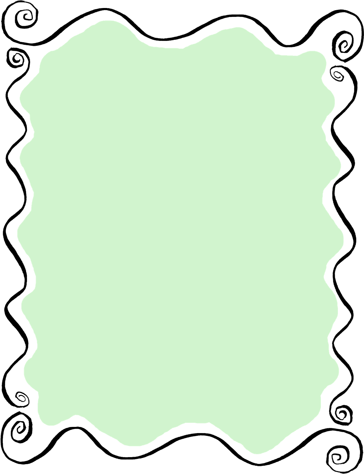 Frame Doodle Label Clipart Printable Digital Crafting - Drawing - Png Download (1237x1600), Png Download