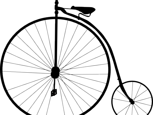 Cycling Clipart Old Fashioned - Penny Farthing Bike - Png Download (640x480), Png Download