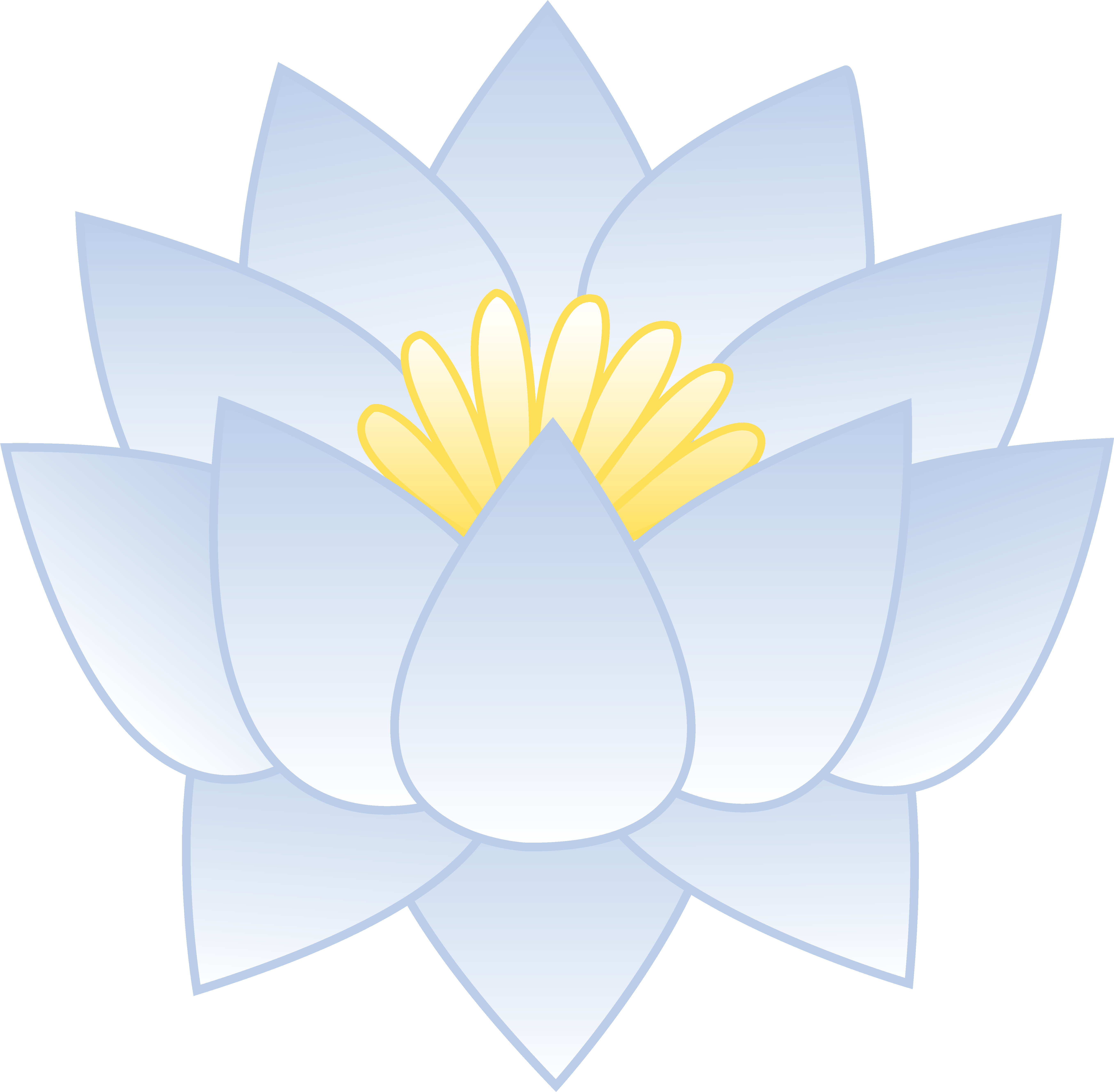Lotus Clipart Light Blue Flower - Clip Art - Png Download (5656x5499), Png Download
