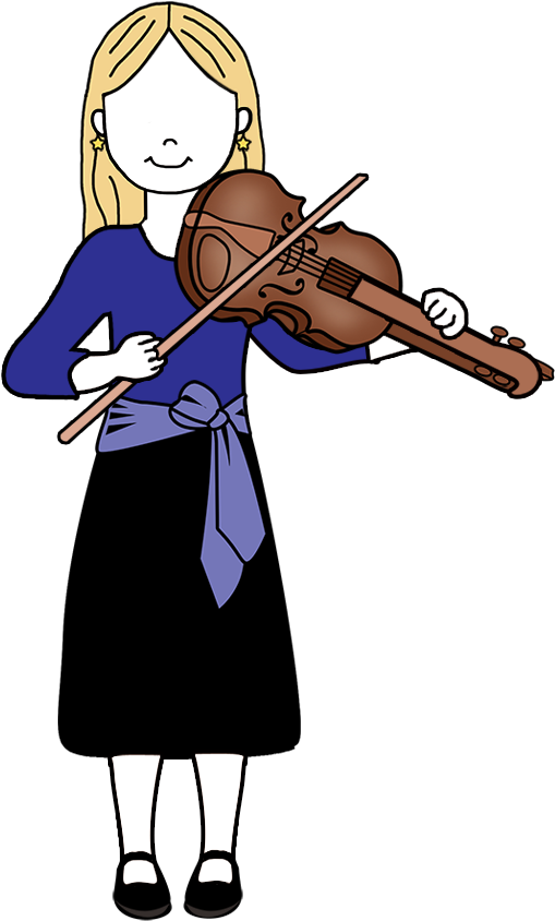 Violin Girl Personalized T Shirt For Recital, Music - Christmas Day Clipart (1000x1000), Png Download