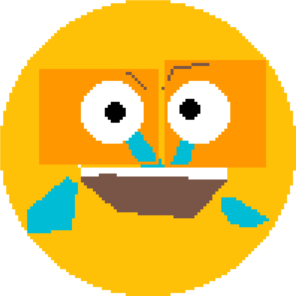 Sad Laughing Emoji - Now Designs Hemstitch Cotton Napkins, Bulk Set Clipart (1200x1200), Png Download